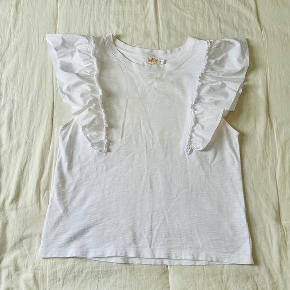 Nation LTD Para Boxy Ruffle Sleeve Tee - Picture 7 of 14